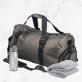 Duffel Bag Set - Portable Fitness Travel Women's Duffel Bag Set with Microfiber Towel & Water Bottle