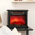 Electric Fireplace Heater - Portable Freestanding Artificial Fireplace Realistic Flame Effect 3D ...