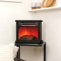 Electric Fireplace Heater - Portable Freestanding Artificial Fireplace Realistic Flame Effect 3D ...
