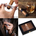 Portable Travel Humidor Cigar Box with Built-in Hygrometer & Cutter Set