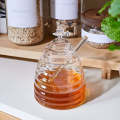 Clear Borosilicate Glass Honey Jar with Dipper and Dustproof Lid