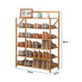 Shoe Storage Rack - Entryway Shelf Free Stand Rack Shoe Bamboo Foldable Storage Organizer