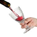 Embossed Wine Glass - 6 Piece Embossed Design Glassware Wine Glass Goblets Set