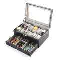 Jewelry Storage Case - Double Layer Jewelry Storage Box Organizer Watch Leather Case