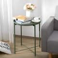 Side End Table - Round Metal Side End Table with Tray Top Detachable Coffee Table