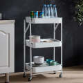 Kitchen Movable Folding Multi-Layer Storage and Serving Cart