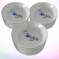 Porcelain Dessert Bowl - Set of 4 White Flower Decorated 16cm Porcelain Dessert Bowl