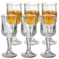 White Wine Glass Set - 6 Piece Clear White Goblet Wine Glass Set