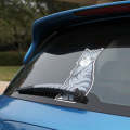 Vehicle Car Rear Windshield Window Wiper Reflective Self-Adhesive Cat Moving Tail Vinyl Decal Sti...