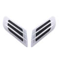 2 PCS Euro Style Plastic Decorative Air Flow Intake Turbo Bonnet Hood Side Vent Grille Cover With...