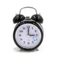 Fashion Mute Metal Alarm Clock with Night Light, Size: 12*8.5cm