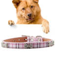 PU Leather with Bone Designs Pet Dog Collar Pet Products, Size: L, 2.5 * 51cm