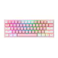 REDRAGON FIZZ PRO RGB 61 KEY Mechancal Wireless Gaming Keyboard - Pink/White