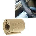 Leather Steering Wheel Cover With Needle and Thread, Size: 54x10.5cm