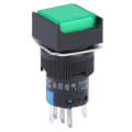 Car DIY Square Button Push Switch with Lock & LED Indicator, DC 24V