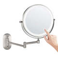 8 Inch Wall-Mounted Double-Sided Makeup Mirror LED Three-Tone Light Bathroom Mirror