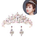 Luxury Pink Gold Pearl Bridal Crowns Handmade Tiara Bride Headband Crystal Wedding Diadem Queen C...