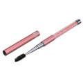 Plastic Pole Eyelash Brush Rhinestone Pole With Pen Sleeve Spiral Eyelash Brush