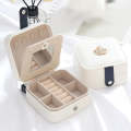 XH-001 Simple Creative Travel Portable Leather Earrings Jewelry Box