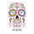 Waterproof And Sweat Proof Of The Dead Masquerade Party Temporary Stickers Halloween Face Tattoo ...