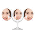 LED Desktop Folding Three-Faceted Makeup Mirror