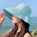 8062 Women Summer Neck Protection Sunscreen Hat Large Brim Fisherman Hat
