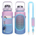 2L Gradient Color Water Bottle Cover Case Sleeve with Strap