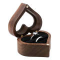 Wooden Heart Shape Ring Box Jewelry Storage Box Wedding Valentine Gift Box