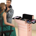 3-in-1 Portable Makeup Cosmetic Organizer Traveling Case Y168 Rose Gold