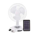 12" Rechargeable Oscillating 2 Speed Solar Powered Fan with USB Port OP-051