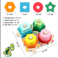 4 Educational Turtle Geometric Stacking Toys YG-35