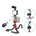 Vlogging Kit with Led Light Microphone and Tripod KIT-04LM