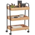 3-Tier Multi-Functional Serving Trolley With Wheels