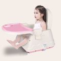 3-in-1 Folding Portable Multi-Functional Baby Feeding High Chair With Tray MC-43-PINK