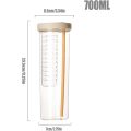 700ml Transparent Water Bottle With Fruit Filter