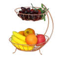 Two-Tier Rose Gold Countertop Fruit Basket CH520