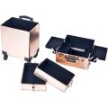 3-in-1 Portable Makeup Cosmetic Organizer Traveling Case Y168 Rose Gold
