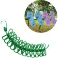 180cm Adjustable Clothesline Washing Line With 12 Clips F49-8-1069 GREEN