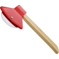 19x10cm Axe Shape Rotating Blade Pizza Cutter With Bamboo Handle HY-169