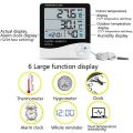 Clock LCD Digital Thermometer Hygrometer HTC-2A