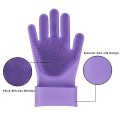 Pair Of Silicone Cleaning Gloves With Scrubber