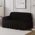 3Pcs Elastic Stretchable Universal Couch Cover BLACK