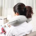 Air Inflatable U-Shaped Travel Neck Pillow Cushion SXC-02592 GREY