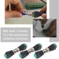 2 Pin BNC Male And Female Adapters With Solderless Screw Terminals
