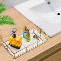 Large Indoor Minimalistic Gold Vanity Mirror Tray KB404T-G
