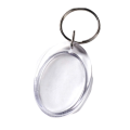 Transparent Oval Frame Ring Keychain SL5106