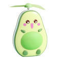 USB Rechargeable Hand-held Cute Avocado Mini Portable Handheld Fan