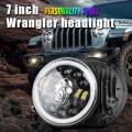 80V Set of 2 Super-Bright 7 Inch Skull Design LED Head Lights