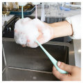 Kitchen Sponge Cleaning Brush with Plastic Handle BL-48 blue