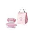 Portable 2 Glass Lunch Box with Insulated Cooler Bag KHB3